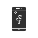 facebook logo, iphone, mobile, phone svg vector icon