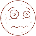 emoji, emot, exhausted, face, sad, tired, unhappy svg vector icon