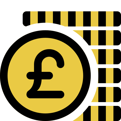 Coins Pounds svg vector icon