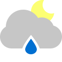 cloud, moon, raindrop svg vector icon
