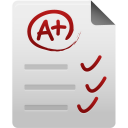 grade, paper, test icon