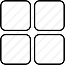 block, blocks, clean up, folder, order, square, squares svg vector icon