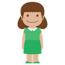 avatar, child, female, girl, green, kid, person icon