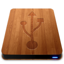 wooden,slick,usb,drive icon