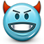 devil, devilish, emot, evil, smiley, smiley face icon