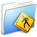 aqua, folder, public, stripped icon