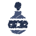 ball, bauble, christmas, decoration, holiday, light, scribble svg vector icon