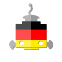 bot, de, deutschland, flag, germany, robot, telegram svg vector icon