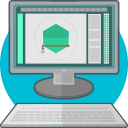 computer, design, digital, logo svg vector icon