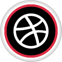 dribbble, media, online, social svg vector icon