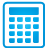 basic, blue, calculator icon