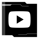 internet, play, web, youtube svg vector icon