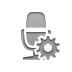 radio,microphone,gear icon