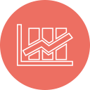 analytics, bar, descending, statistics svg vector icon
