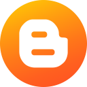 blog, blogger, blogspot, circle, gradient, social, social media svg vector icon