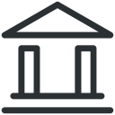bank, banking, building, finance svg vector icon