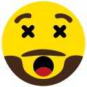 beard, dead, emoji, face svg vector icon