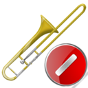 trombone,cancel,instrument,stop,no,close icon