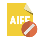 file,format,aiff,cancel icon