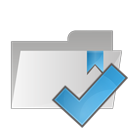 check, folder icon