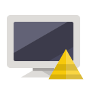 monitor,pyramid icon