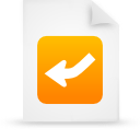 document, file, orange, paper icon