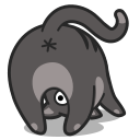 cat, upsidedown icon