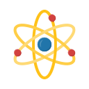 atom, education, learn, school, student, study svg vector icon