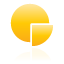 chart, pie, yellow icon