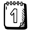 calendar, celebration, first day svg vector icon
