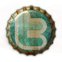 beer cap, twitter icon