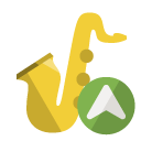 music,saxophone,saxophone up,up icon