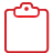 basic, clipboard, red icon