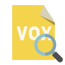 file,format,vox,zoom icon