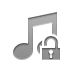 music,beamed,note,lock,open icon