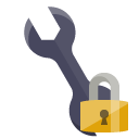 technical,wrench,lock icon
