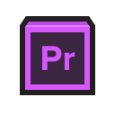 adobe, editing, film, premiere, video svg vector icon