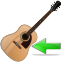 guitar,back,instrument,left,prev,backward,previous,arrow icon