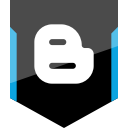 blogger, shield, social svg vector icon