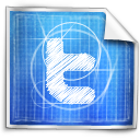 blue print, social media, twitter icon