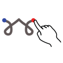 gestureworks, percent, stroke icon