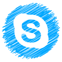 media, skype, social svg vector icon