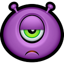 alien, avatar, cyclops, emot, monster, monsters, sad icon
