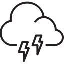 cloud, lightning, storm, weather svg vector icon