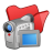 folder,red,video icon