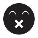 cross, emoji, emotion, face, mouth, smiley svg vector icon