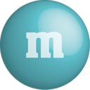 chocolate, color, colour, m&m, turquoise icon