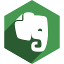 evernote, hexagon, media, shadow, social svg vector icon