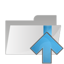 arrow, folder, up icon