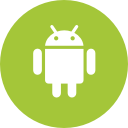 android, circle, operating system, os, round svg vector icon